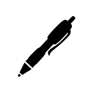 Black Pen Icon - Vector Illustration