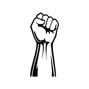 Raised Fist Graphic - Vector Illustration