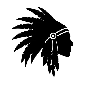 Native American Headdress Silhouette