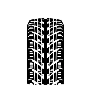 Black Tire Tread Pattern Vector Illustration