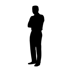 Silhouette Man Standing - Business Icon