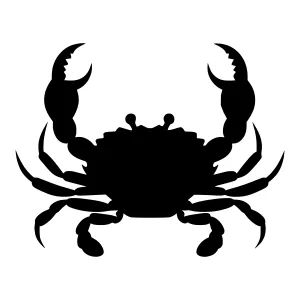 Black Crab Silhouette Vector Graphic