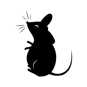 Silhouette Mouse Icon - Minimalist Vector Design