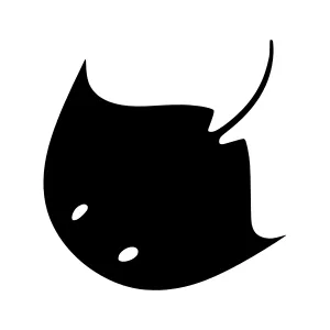 Silhouette Stingray Vector Illustration