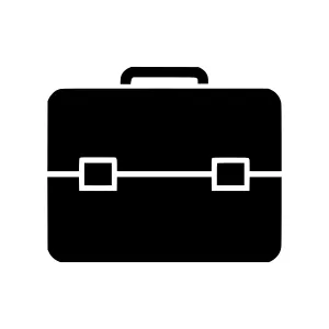 Black Briefcase Icon - Business Vector