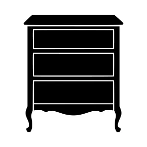 Black Chest of Drawers Silhouette