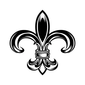 Vintage Fleur-de-Lis Emblem Illustration