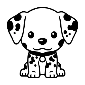 Cute Dalmatian Puppy Illustration