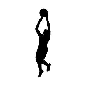 Basketball Player Silhouette - Dynamic Action Shot