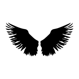 Black Wings Silhouette Vector Graphic