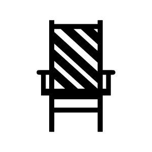 Black Chair Icon - Minimalist Design