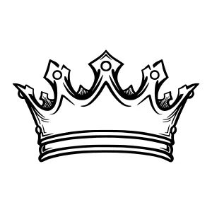 Black Crown Vector Illustration