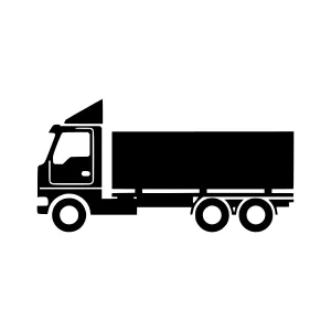 Black Truck Silhouette Vector Icon