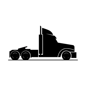 Black Truck Silhouette Vector Graphic
