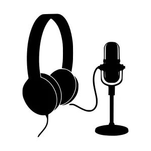 Podcast Microphone & Headphones Icon