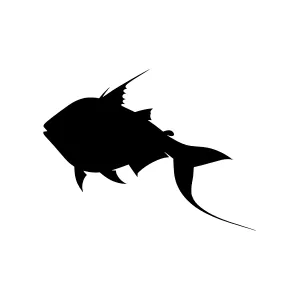 Silhouette Fish Vector Graphic