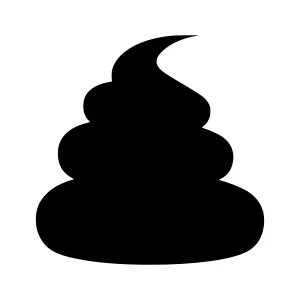 Black Poop Silhouette Icon