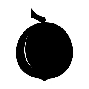 Silhouette Peach Graphic Icon