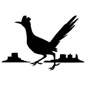 Roadrunner Silhouette Desert Landscape