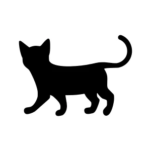 Black Cat Silhouette Vector Icon