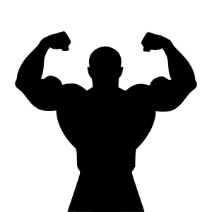 Muscular Silhouette - Bodybuilding Strength