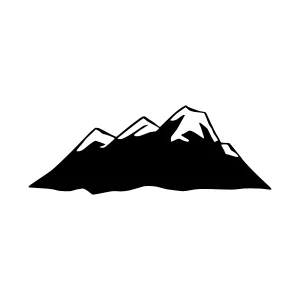Mountain Silhouette Outline Vector Illustration