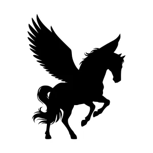 Silhouette Pegasus Horse Flying