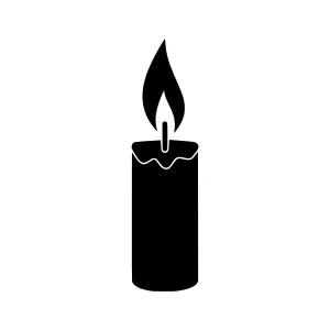 Black Candle Silhouette Icon