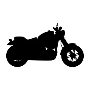 Black Motorcycle Silhouette Vector Illustration