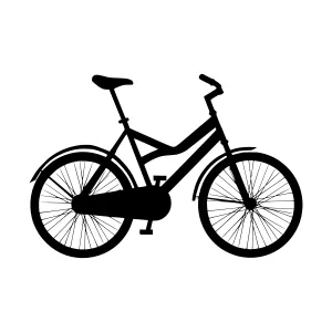 Silhouette Bicycle Icon - Minimalist Cycling Vector