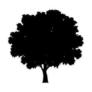Black Tree Silhouette Vector Graphic
