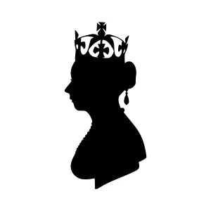 Queen Silhouette Crown Vector