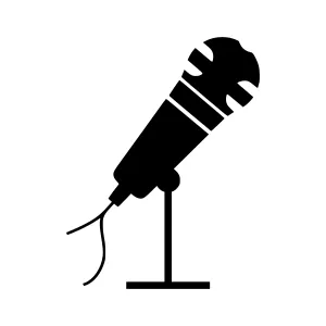Microphone Icon - Simple Vector Illustration