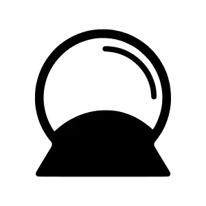 Crystal Ball Icon - Simple Vector Illustration