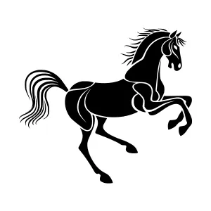 Black Horse Silhouette Vector Illustration