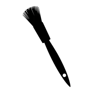 Black Paint Brush Silhouette Vector Illustration