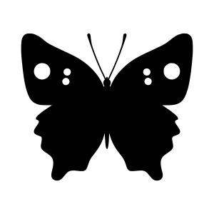 Black Butterfly Silhouette Icon