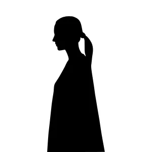 Silhouette Woman Profile - Minimalist Vector