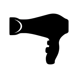 Hair Dryer Icon - Simple Silhouette