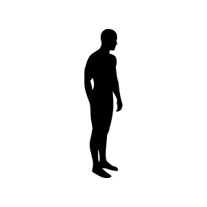Silhouette Man Standing - Minimalist Vector