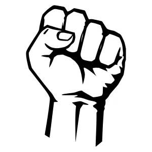 Black Fist Illustration - Power & Strength