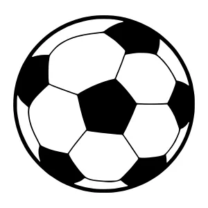 Black & White Soccer Ball Illustration