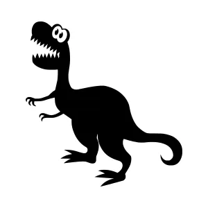 Cute Cartoon Dinosaur Silhouette