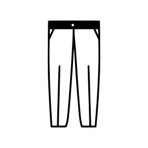 Black Leggings Line Icon - Vector Illustration