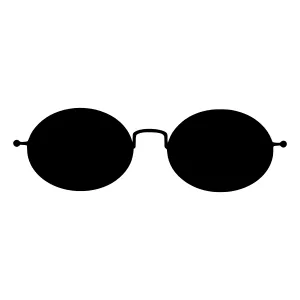Black Sunglasses Silhouette Vector Icon