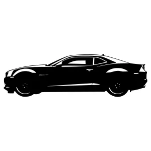Black Silhouette Car Side View