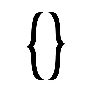Curly Braces Symbol - Vector Graphic
