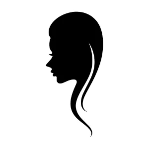 Silhouette Woman Profile - Elegant Hair