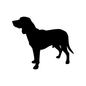 Black Dog Silhouette Vector Illustration
