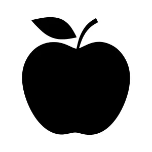 Black Apple Icon - Simple Vector Illustration